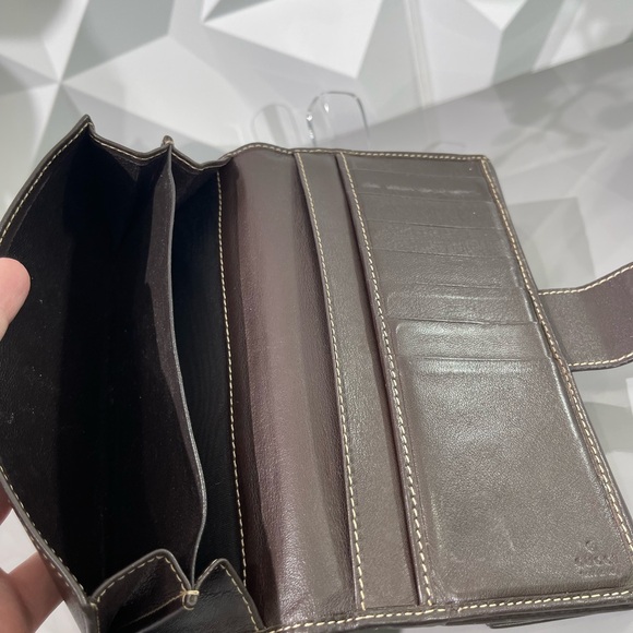 Authentic GUCCI GG Monogram Canvas Leather Heart Continental Full Length Wallet - Picture 12 of 15